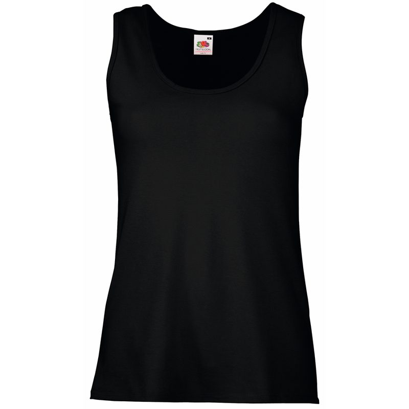 Майка женская «Lady-Fit Valueweight Vest», черный_XS, 100% х/б, 160 г/м2 - фото