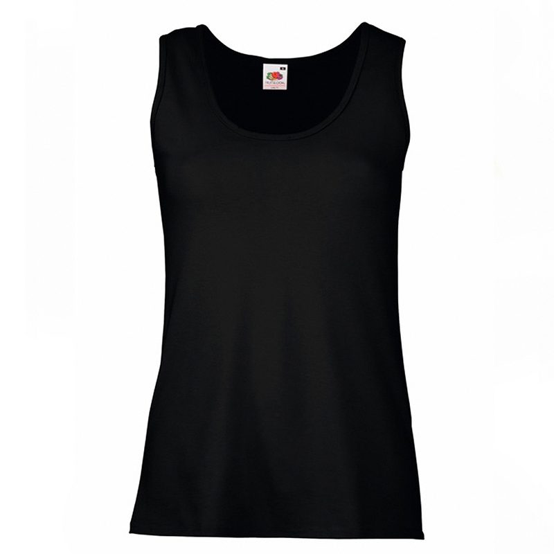 Майка женская «Lady-Fit Valueweight Vest», черный_M, 100% х/б, 160 г/м2 - фото