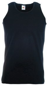 Майка мужская «Athletic Vest», черный_M, 100% х/б, 160 г/м2 - фото