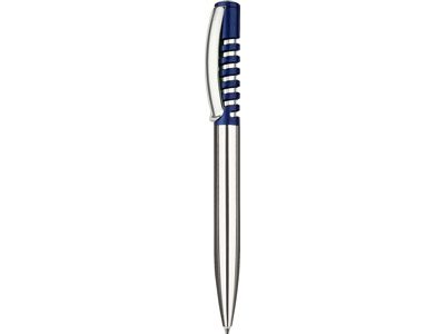 Ручка шариковая Senator New Spring Chrome, серебристый/синий - фото