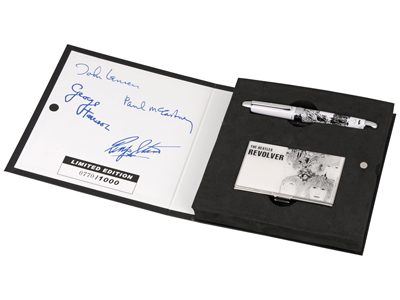 Набор The Beatles «REVOLVER»: визитница, ручка роллер - фото