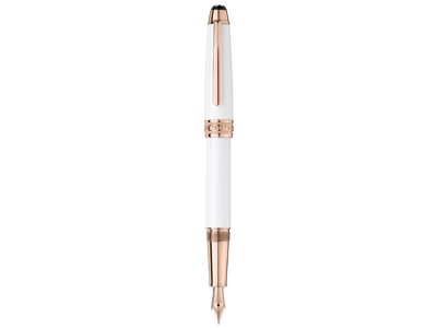 Ручка перьевая Meisterstück White Solitaire Red Gold Classique. Montblanc - фото