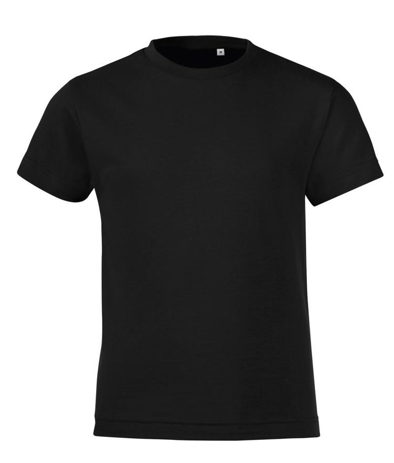 Футболка детская REGENT FIT KIDS черная, на рост 96-104 см (4 года) - фото