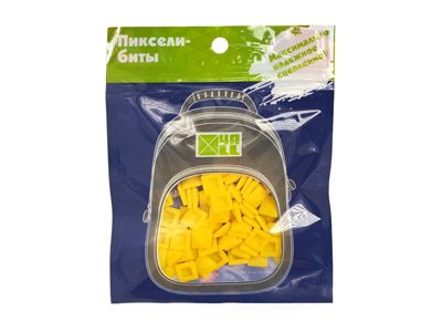 Пиксели, желтый - фото