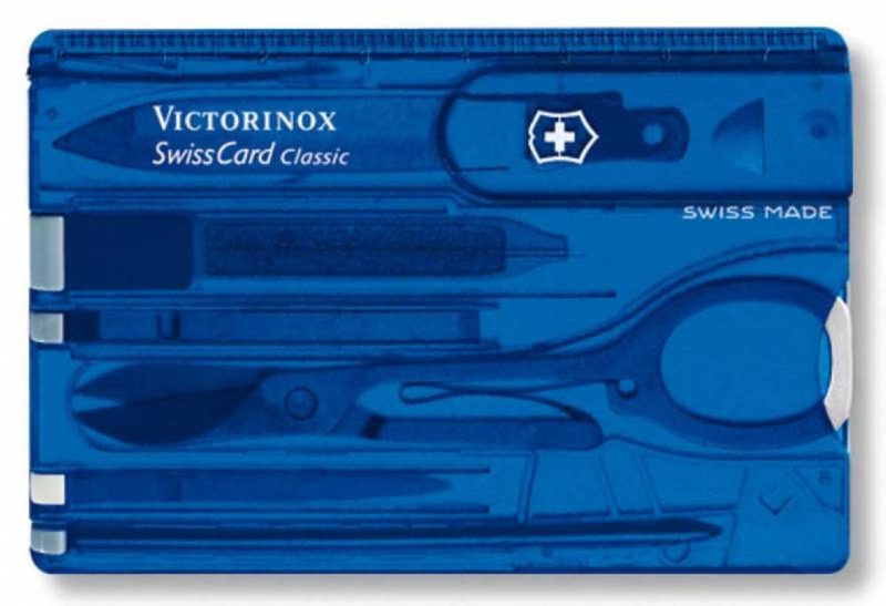 Набор инструментов SwissCard Sapphire, полупрозрачный синий - фото