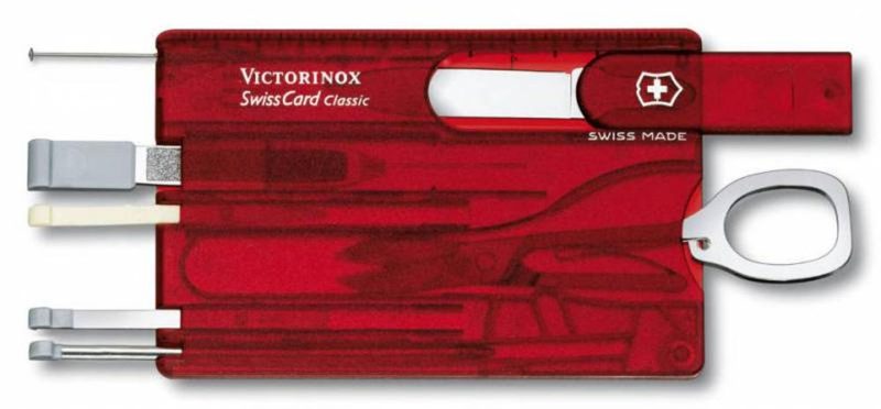 Набор инструментов SwissCard Ruby, полупрозрачный красный - фото