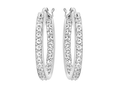 Серьги-обручи Summerset. Swarovski - фото