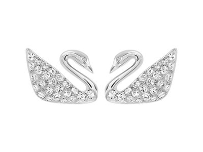 Серьги Swan. Swarovski - фото