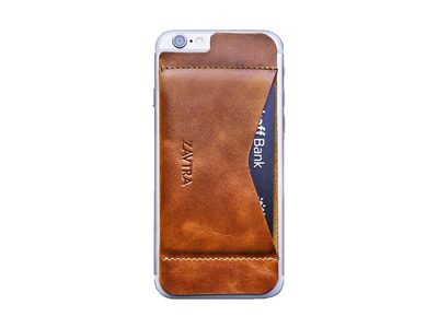 Кошелек-накладка на iPhone 6/6s, коричневый - фото