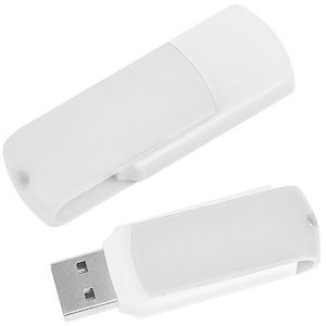 USB flash-карта «Easy» (8Гб),белая, 5,7х1,9х1см,пластик - фото