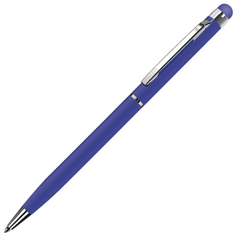 TOUCHWRITER, ручка шариковая со стилусом для сенсорных экранов, синий/хром, металл - фото