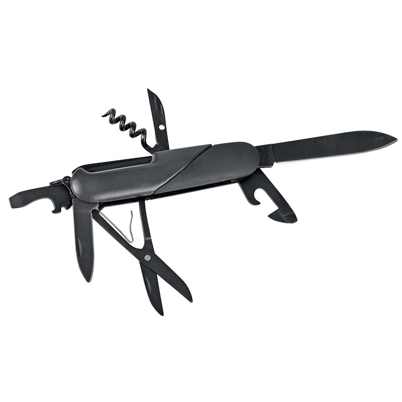Нож многофункциональный в подарочной упаковке (7 функций); 13,5х9х3,5 см; металл, резина; лазер.грав - фото