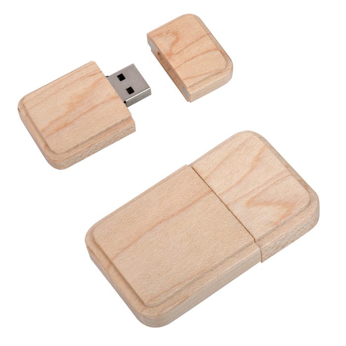 USB flash-карта «Wood» (8Гб),4,9х2,9х1,1см,дерево - фото