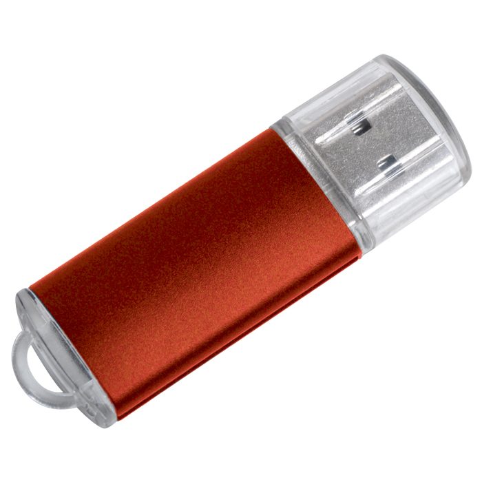 USB flash-карта «Assorti» (8Гб),красная,5,5х1,7х0,6см,металл - фото