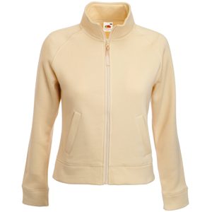 Толстовка «Lady-Fit Sweat Jacket», цвет слоновой кости_L, 75% х/б, 25% п/э, 280 г/м2 - фото