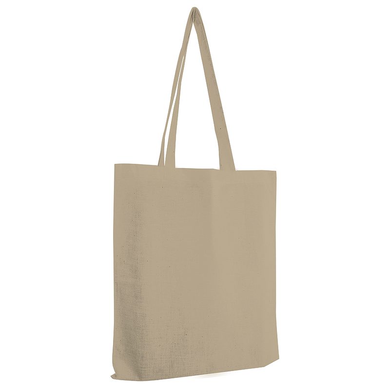 Сумка для покупок из хлопка «Eco»; бежевый; 38х42 cm; 100% хлопок; шелкография - фото