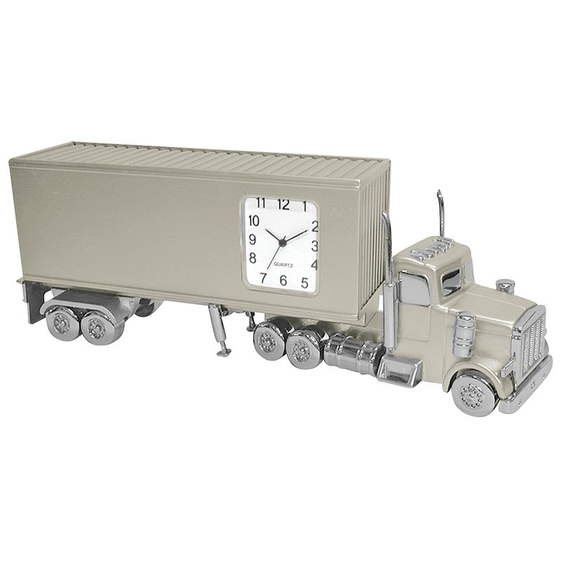 Часы «Трейлер»; 15х3,5х5,2 см; металл; лазерная гравировка - фото