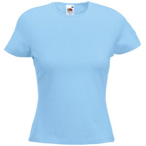 Футболка «Lady-Fit Crew Neck T», небесно-голубой_M, 95% х/б, 5% эластан, 210 г/м2 - фото