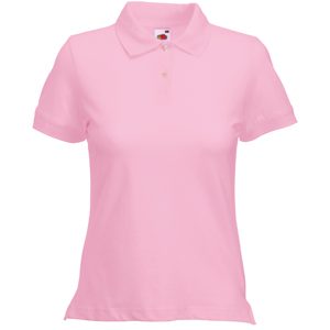 Поло «Lady-Fit Polo», светло-розовый_M, 97% х/б, 3% эластан, 220 г/м2 - фото