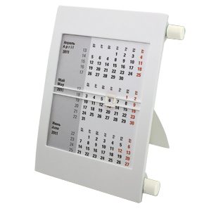 Календарь настольный на 2 года; белый; 18х11 см; пластик; тампопечать, шелкография - фото