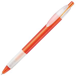 X-1 FROST GRIP, ручка шариковая, фростированный оранжевый/белый, пластик - фото