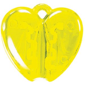 HEART CLACK, держатель для ручки, прозрачный желтый, пластик - фото
