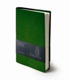 Ежедневник портфолио полудатированный Porto, А5, зеленый, бежевый блок, без обреза, - фото