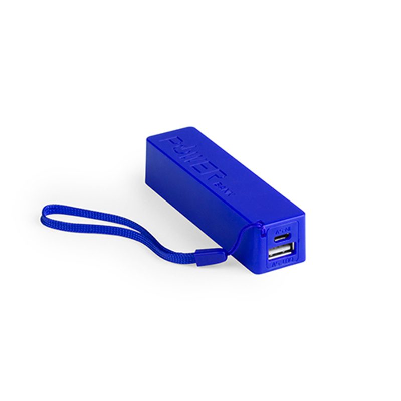 Универсальное зарядное устройство «Keox» (2000mAh), синий, 9,7х2,6х2,3 см,пластик - фото