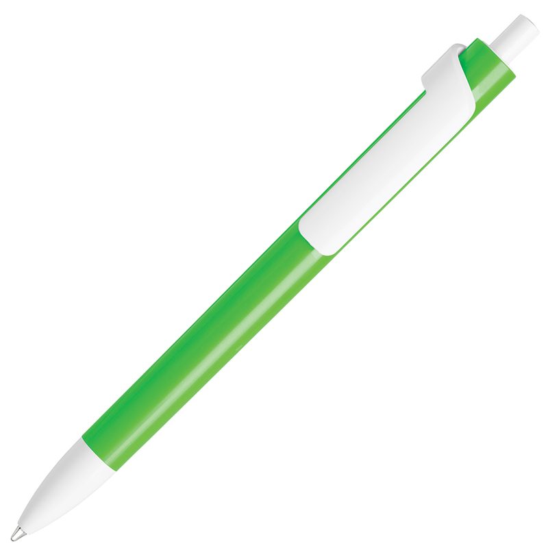 FORTE NEON, ручка шариковая, неоновый зеленый/белый, пластик - фото