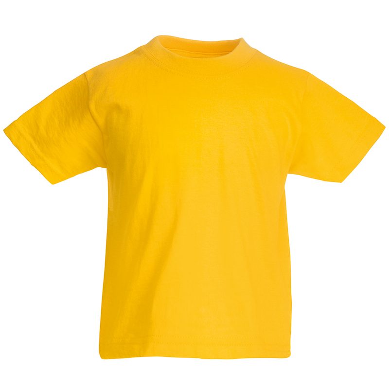 Футболка детская «Kids Original T», желтый, 7-8 лет, 100% х/б,  145 г/м2 - фото