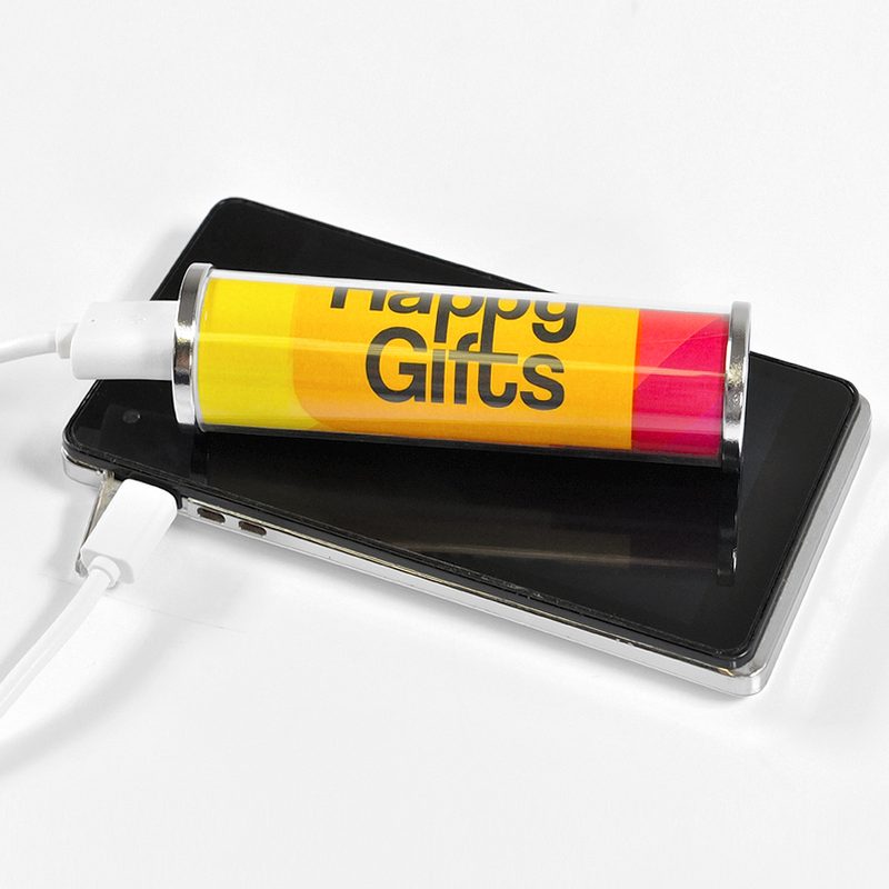 Универсальное зарядное устройство «RollUp» (2200mAh) под полноцветную вставку,9,5х2,6 см,пластик - фото