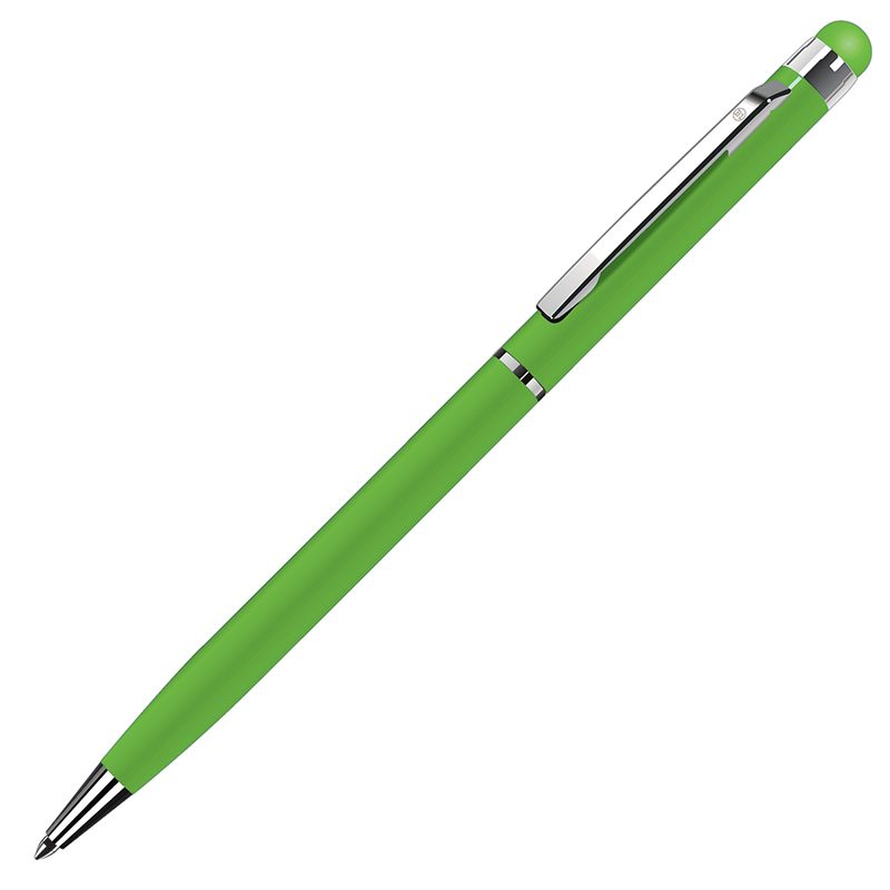 TOUCHWRITER, ручка шариковая со стилусом для сенсорных экранов, зеленое яблоко/хром, металл - фото