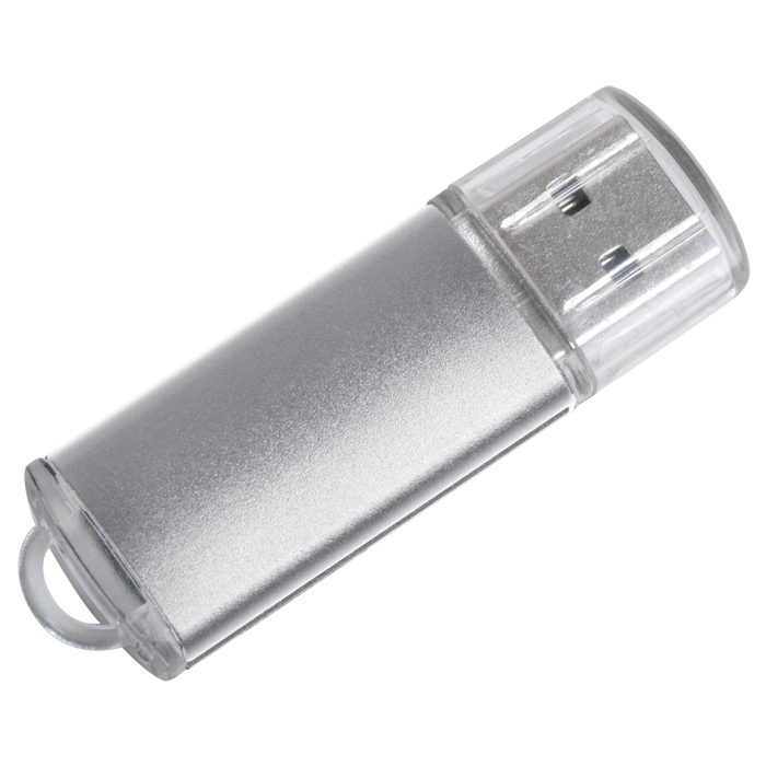 USB flash-карта «Assorti» (4Гб),серебристая,5,5х1,7х0,6см,металл - фото