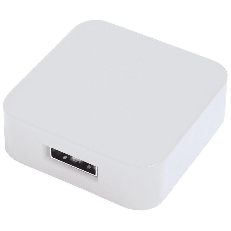USB flash-карта «Akor» (8Гб),белая, 4х4х1,3см,пластик - фото
