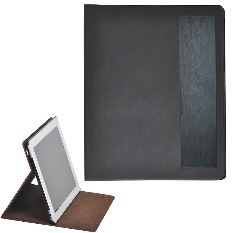 Чехол-подставка под iPAD «Смарт»,  черный, 19,5×24 см,  термопластик, тиснение, гравировка - фото