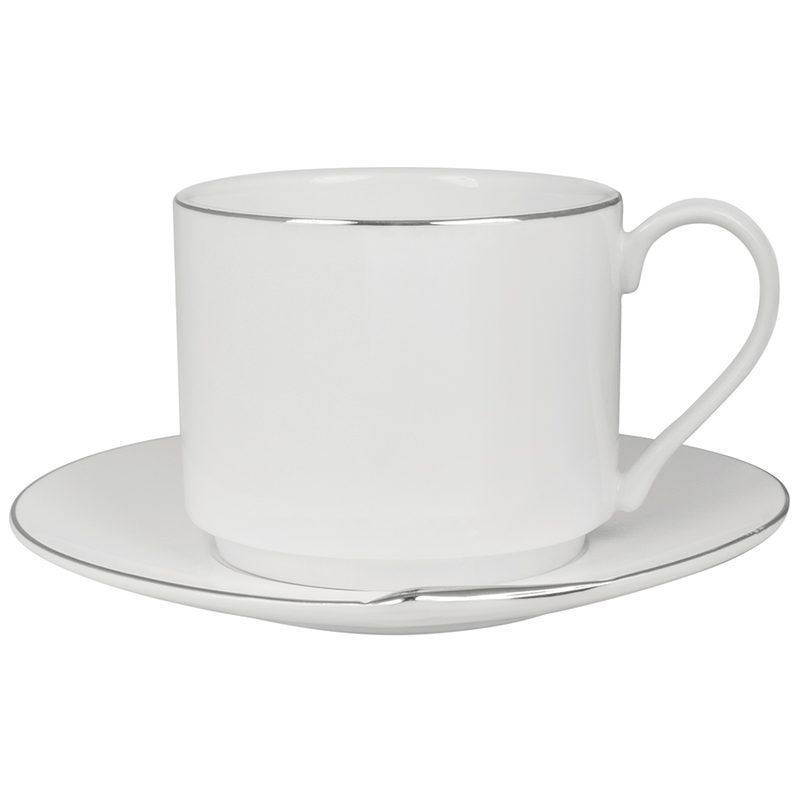 Чайная пара «Серебро» в подарочной упаковке, 15,1х14,3х7,5см,200мл, фарфор - фото