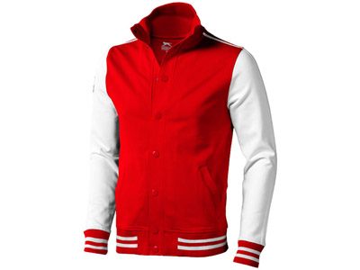 Толстовка «Varsity», красный/натуральный белый ( XS ) - фото