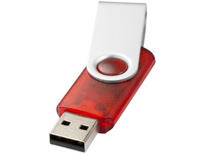 Флеш-карта «Rotate translucent» USB 2.0 на 4 Гб, красный ( 4Gb )  (Копия) - фото