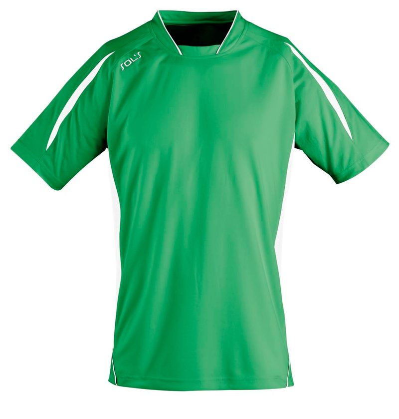 Футболка спортивная MARACANA 140, зеленая с белым, размер L/XL - фото