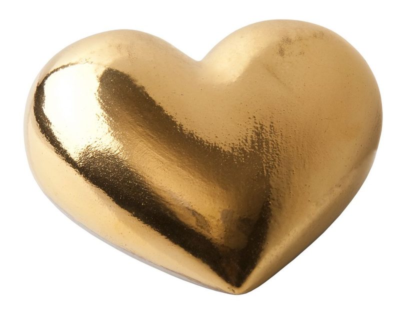 Фарфоровое сердце «Golden Heart» - фото