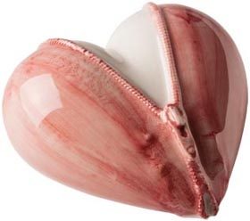 Фарфоровое сердце «Zipped Heart» - фото