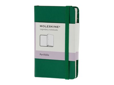 Папка Moleskine Portfolio (с кармашками), ХSmall (6,5×10,5см), зеленый - фото