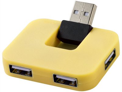 USB Hub «Gaia» на 4 порта, желтый - фото