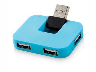 USB Hub «Gaia» на 4 порта, синий - фото