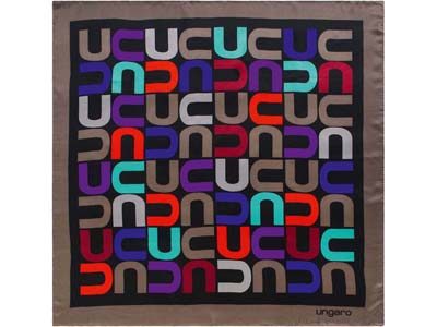 Платок шелковый Ungaro модель «Monogramma» - фото