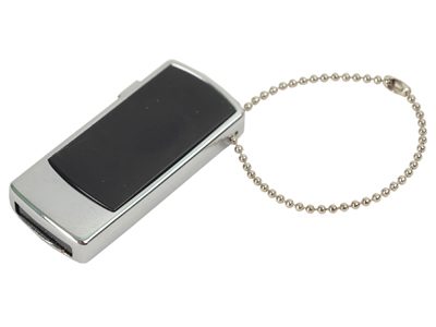 Флеш-карта USB 2.0 на 8 Gb с цепочкой, черный ( 8Gb ) - фото