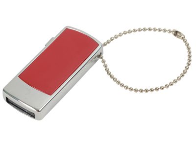 Флеш-карта USB 2.0 на 4 Gb с цепочкой, красный ( 4Gb ) - фото