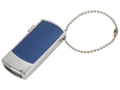 Флеш-карта USB 2.0 на 4 Gb с цепочкой, синий ( 4Gb ) - фото
