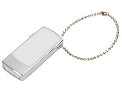 Флеш-карта USB 2.0 на 8 Gb с цепочкой, белый ( 8Gb ) - фото