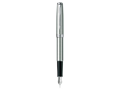Ручка перьевая Parker модель Sonnet Stainless Steel СT в футляре - фото